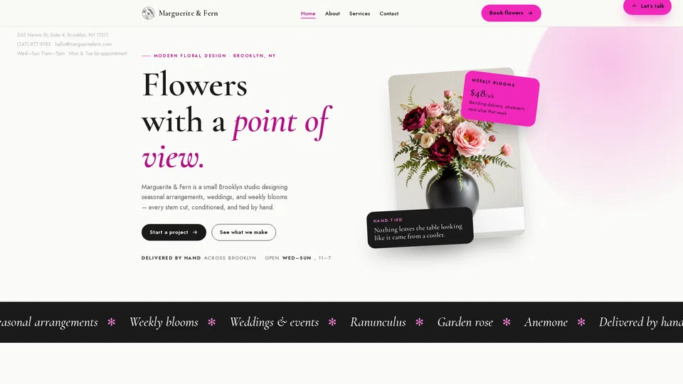 Homepage snapshot at launch
