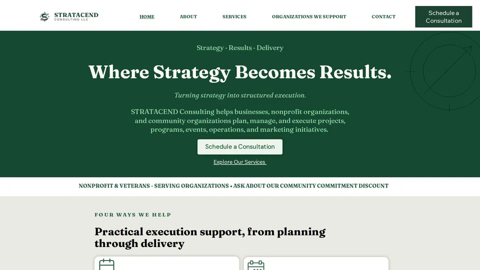 Homepage snapshot at launch