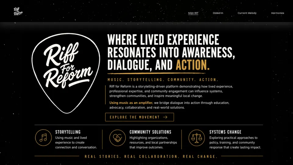 Homepage snapshot at launch