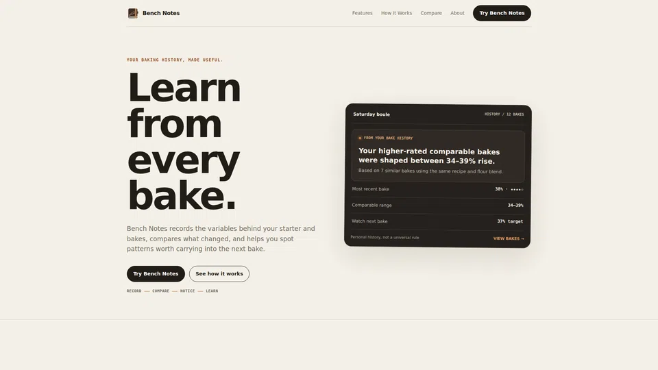 Homepage snapshot at launch