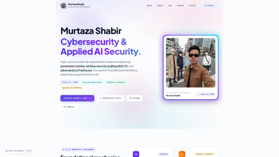 Homepage snapshot at launch