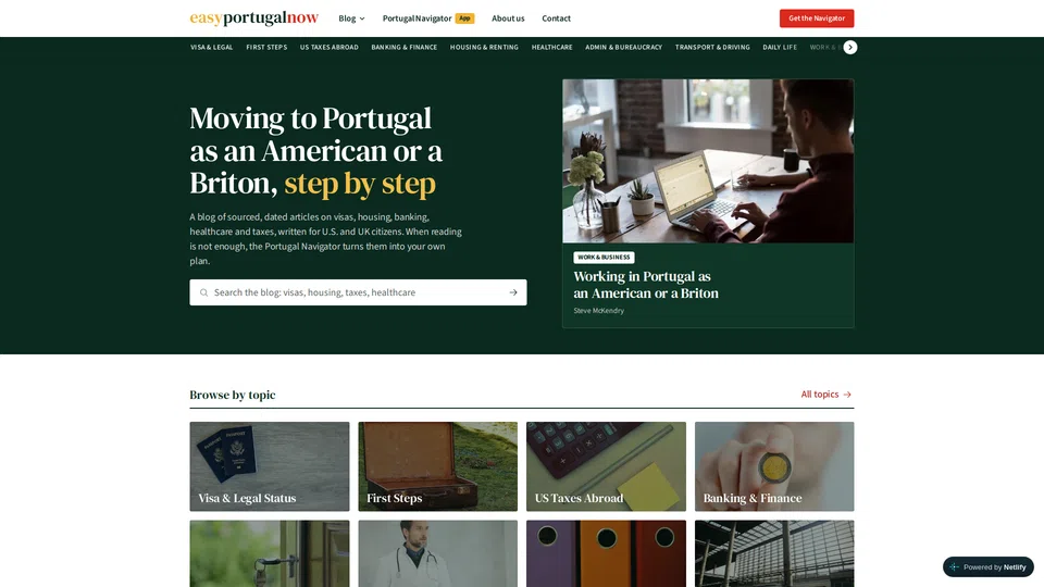 Homepage snapshot at launch