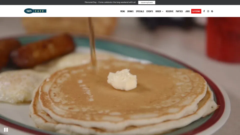 Homepage snapshot at launch