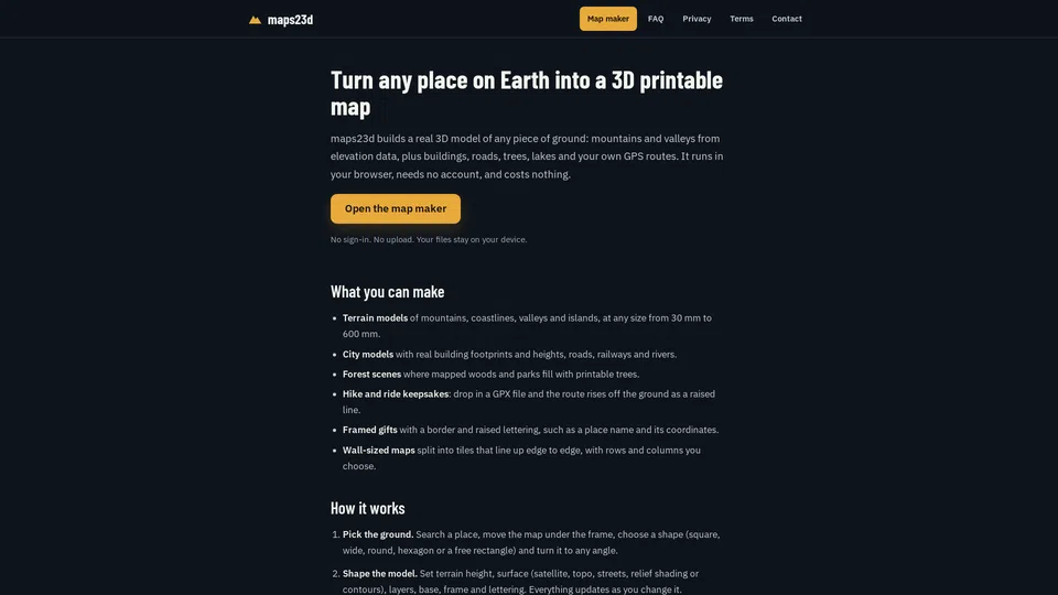 Homepage snapshot at launch