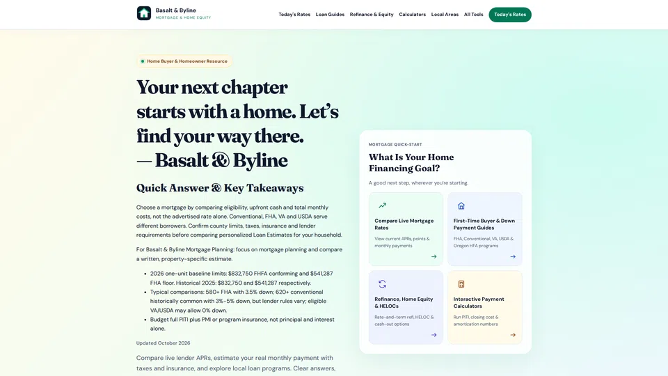 Homepage snapshot at launch