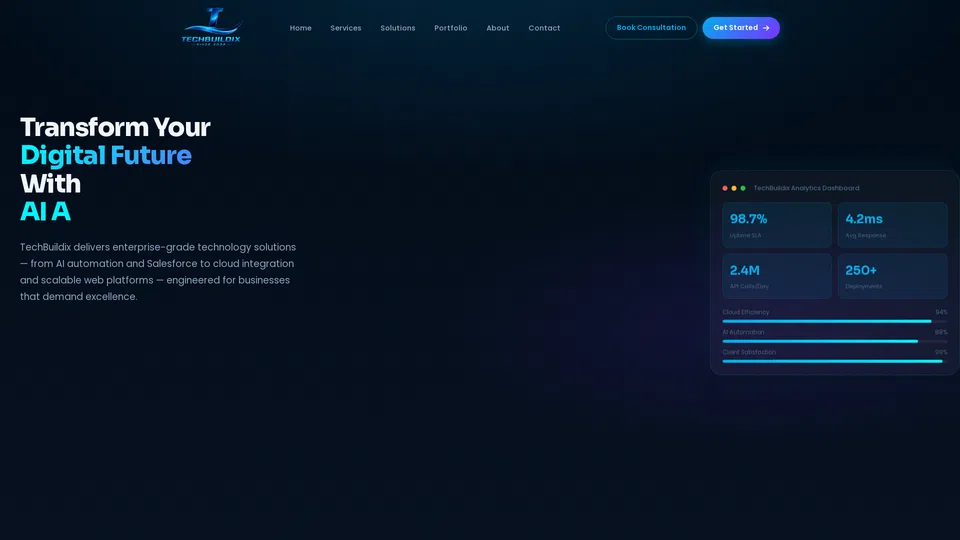 Homepage snapshot at launch