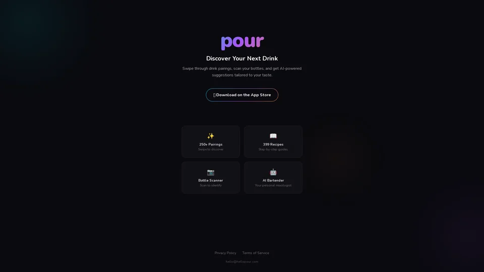Homepage snapshot at launch