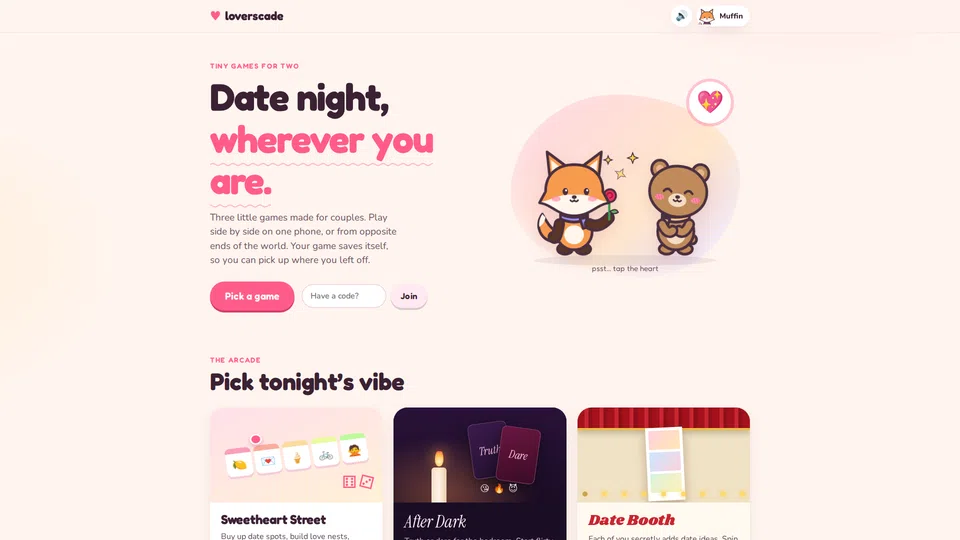 Homepage snapshot at launch