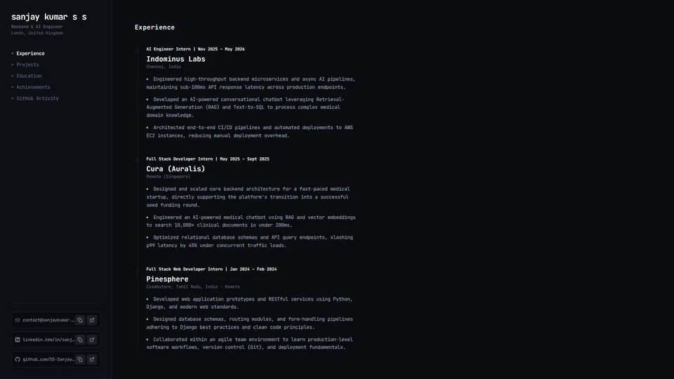 Homepage snapshot at launch