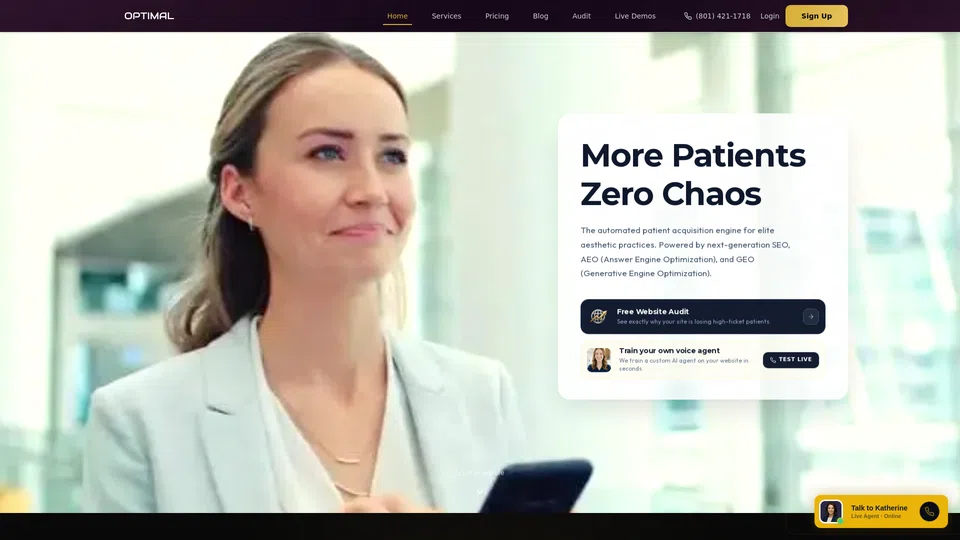 Homepage snapshot at launch
