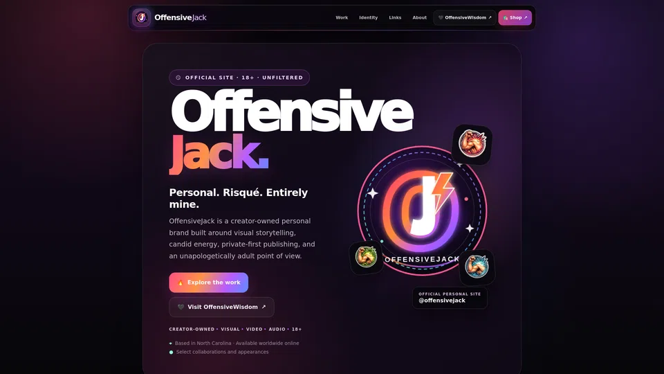 Homepage snapshot at launch