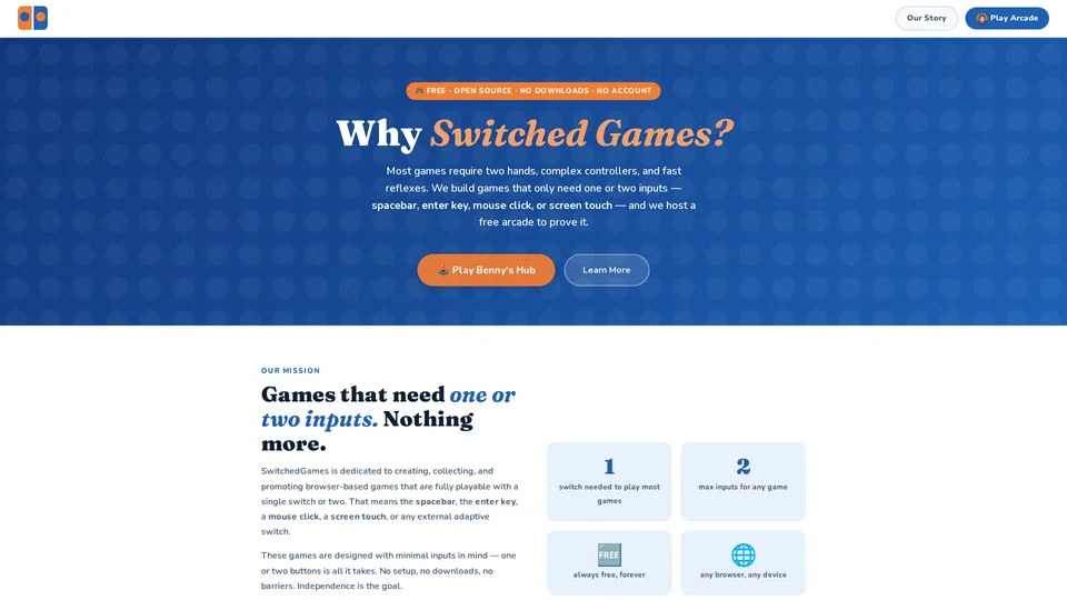 Homepage snapshot at launch