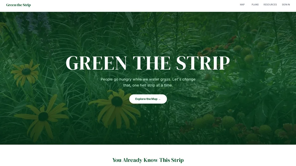 Homepage snapshot at launch