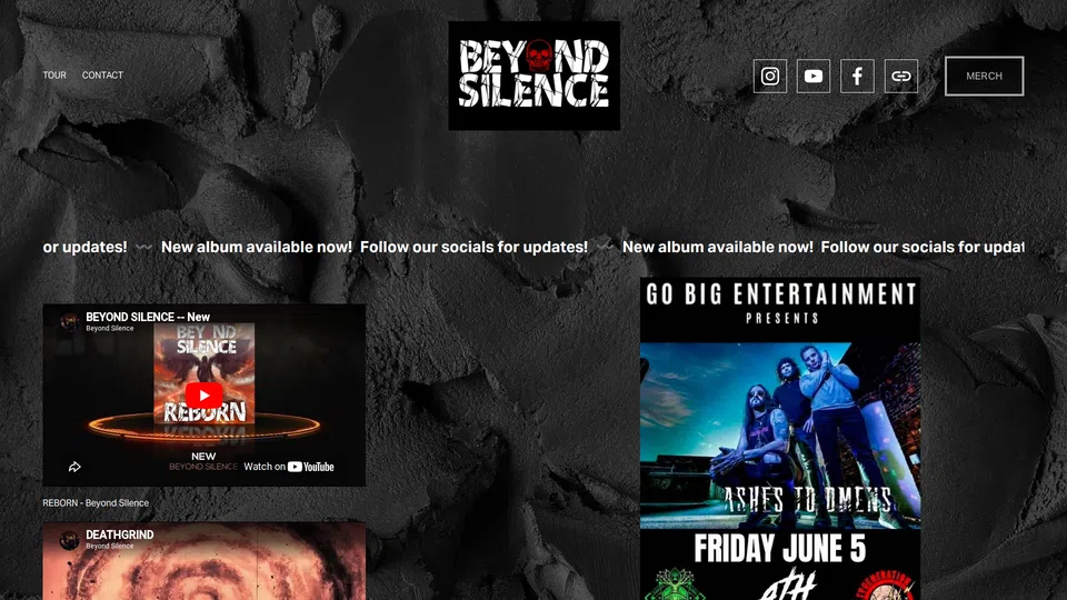 Homepage snapshot at launch