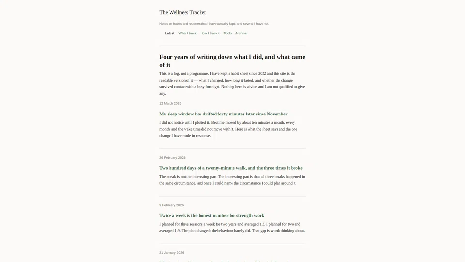 Homepage snapshot at launch