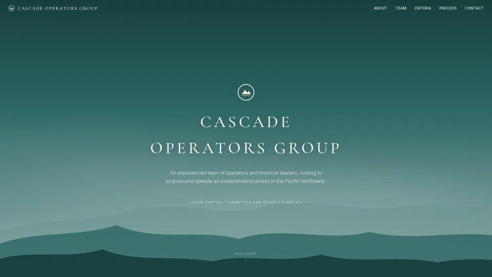 Homepage snapshot at launch