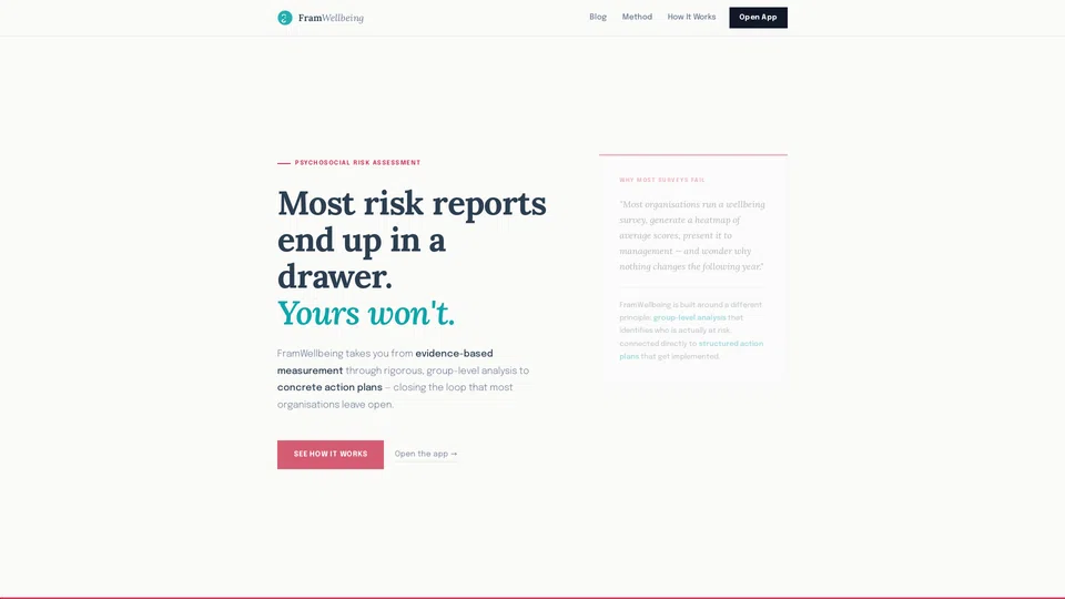 Homepage snapshot at launch