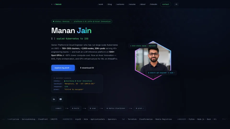 Homepage snapshot at launch