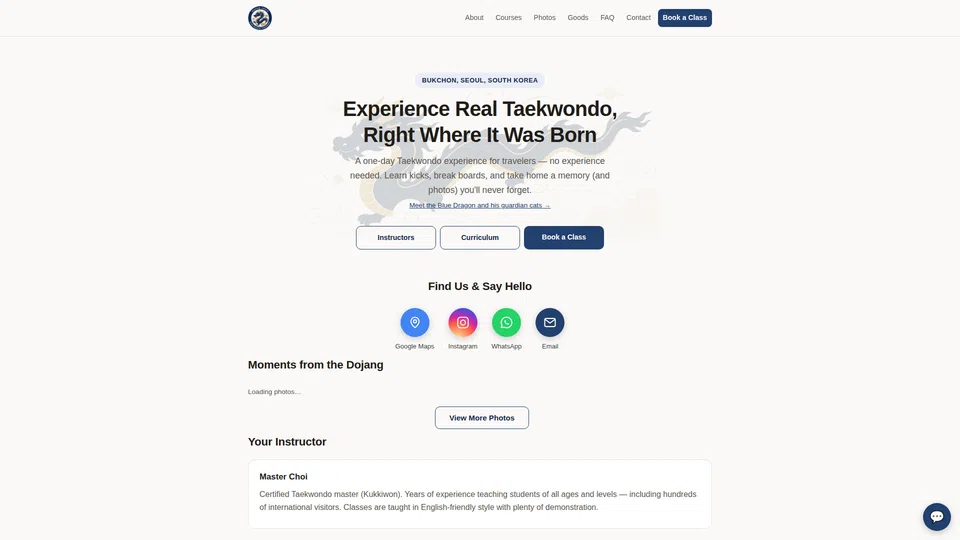 Homepage snapshot at launch