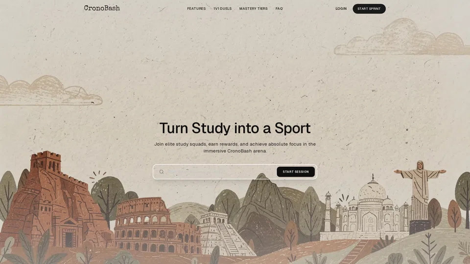 Homepage snapshot at launch