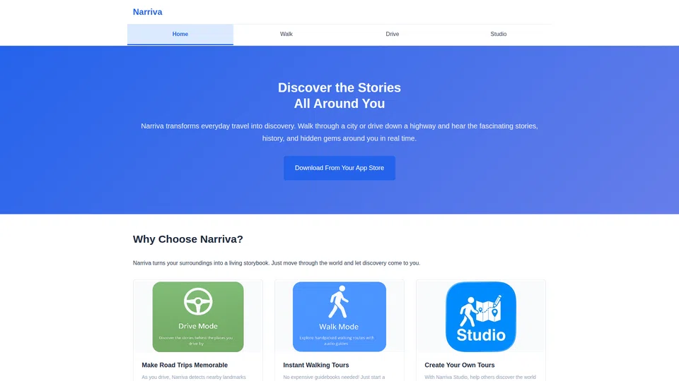Homepage snapshot at launch
