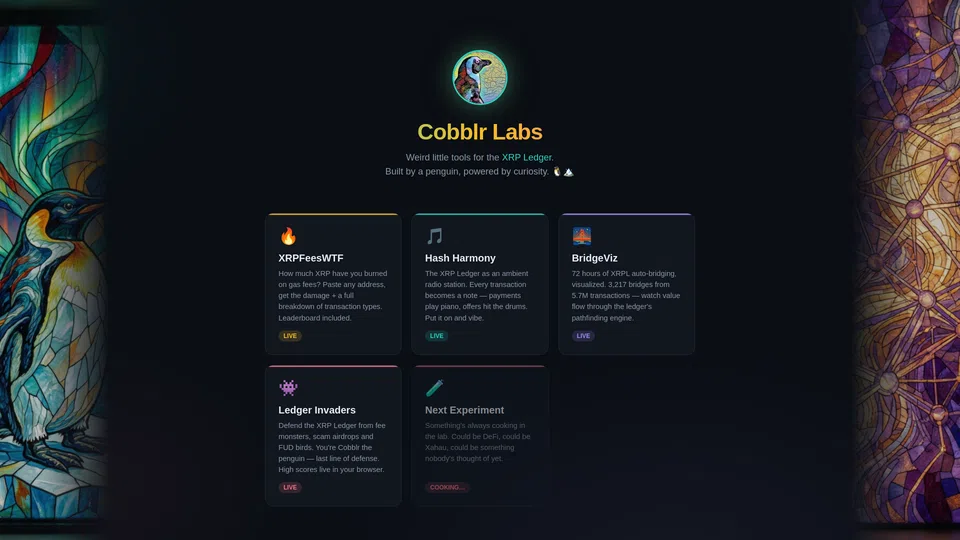 Homepage snapshot at launch