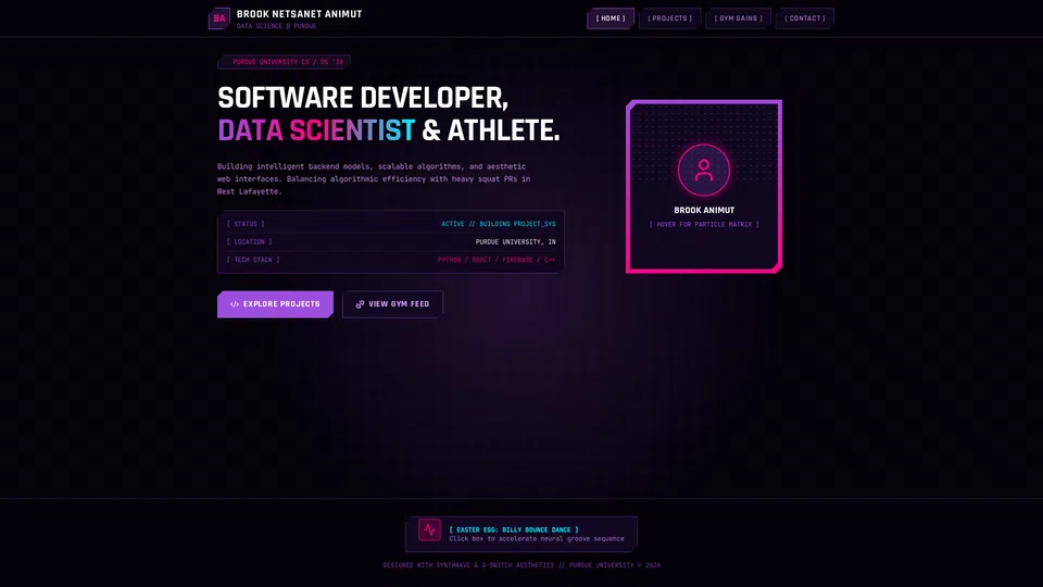 Homepage snapshot at launch