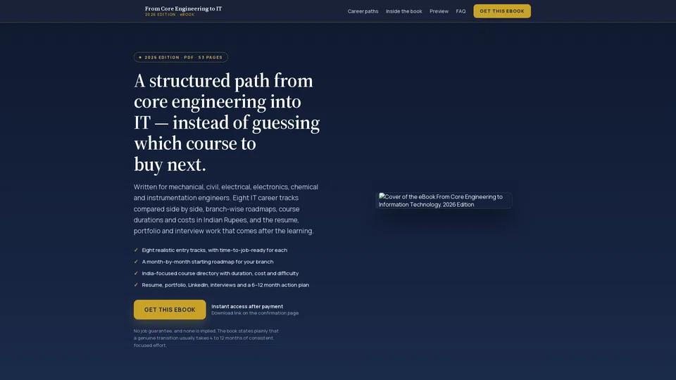 Homepage snapshot at launch
