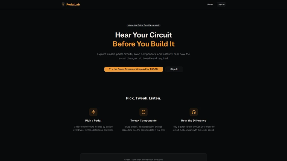 Homepage snapshot at launch