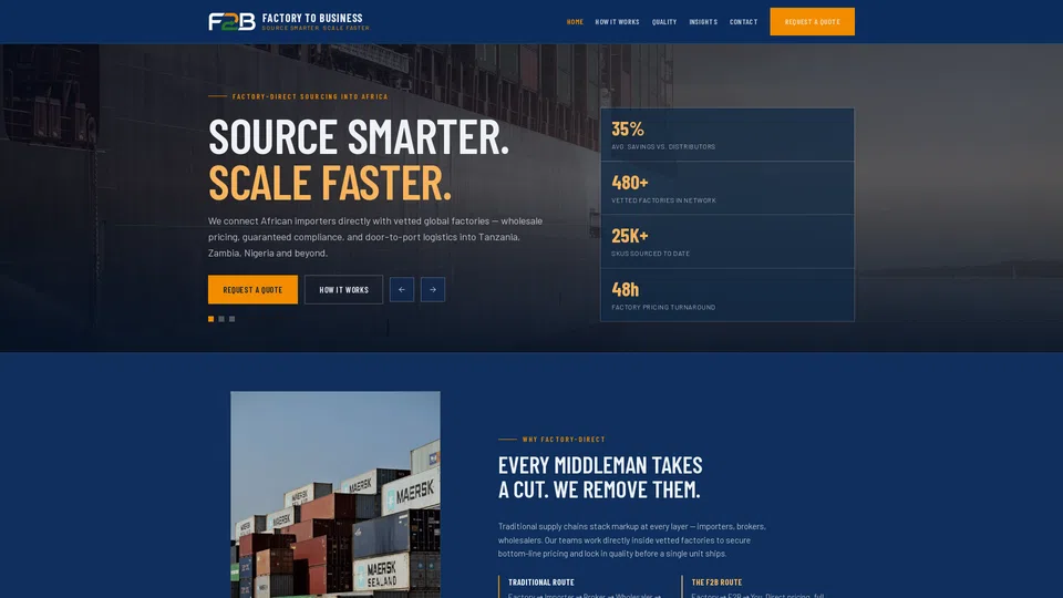 Homepage snapshot at launch