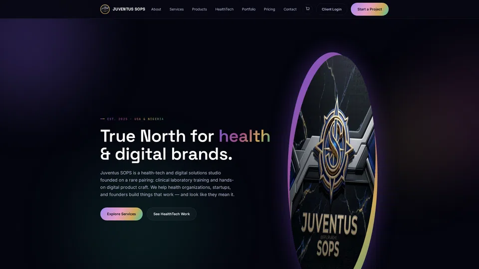 Homepage snapshot at launch