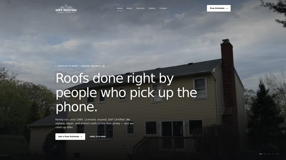 Homepage snapshot at launch