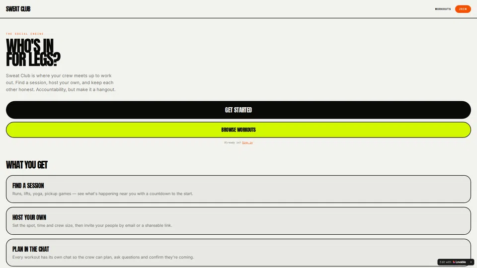 Homepage snapshot at launch