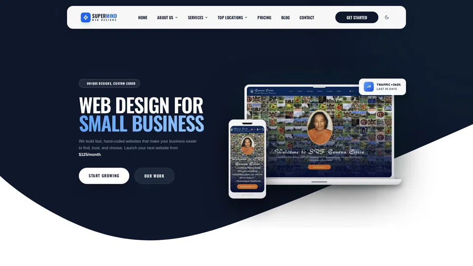 Homepage snapshot at launch