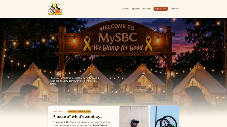 Homepage snapshot at launch
