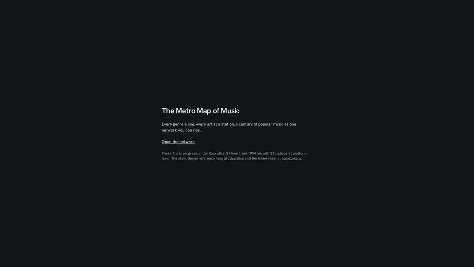 Homepage snapshot at launch