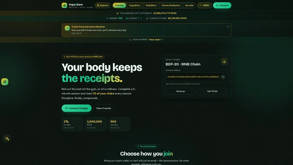 Homepage snapshot at launch