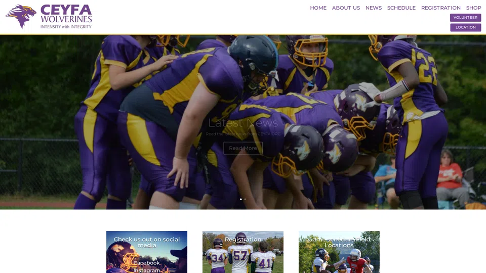 Homepage snapshot at launch