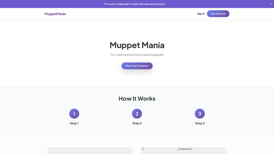 Homepage snapshot at launch