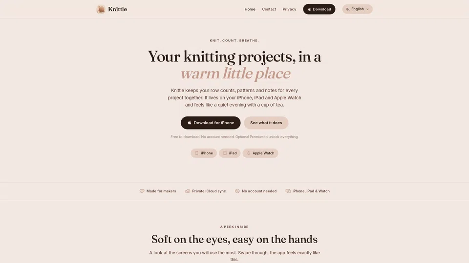 Homepage snapshot at launch