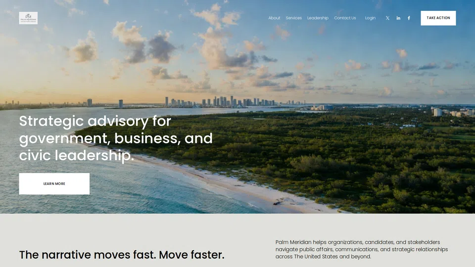 Homepage snapshot at launch