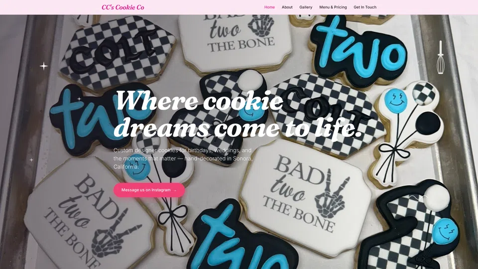 Homepage snapshot at launch