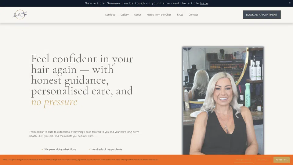 Homepage snapshot at launch