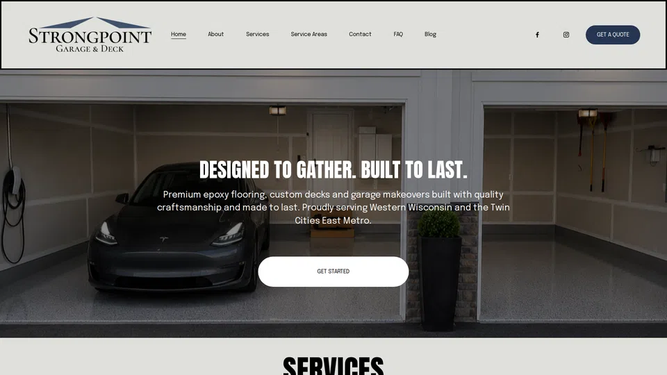Homepage snapshot at launch