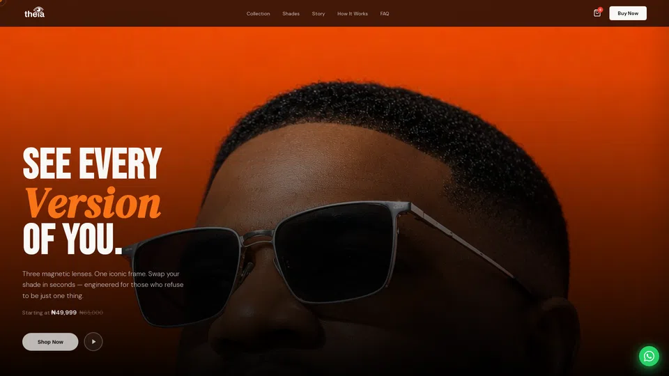 Homepage snapshot at launch