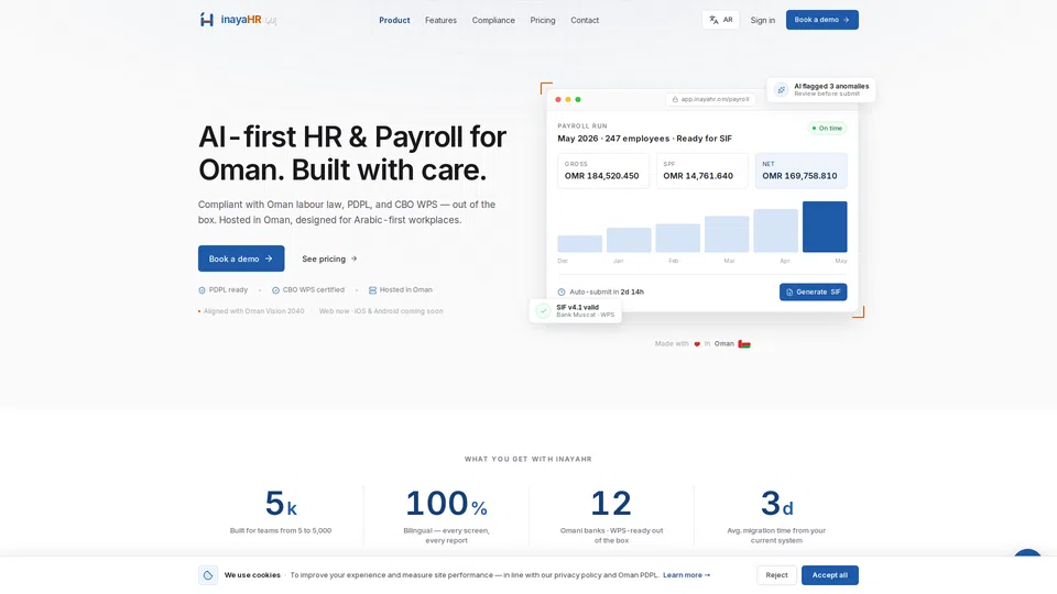 Homepage snapshot at launch