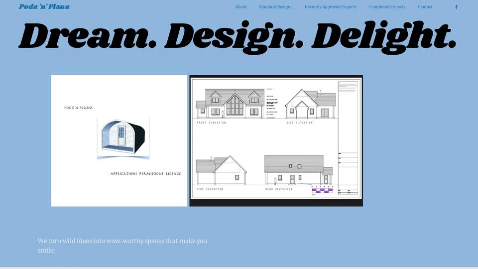 Homepage snapshot at launch