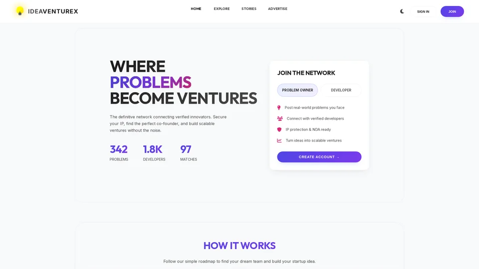 Homepage snapshot at launch