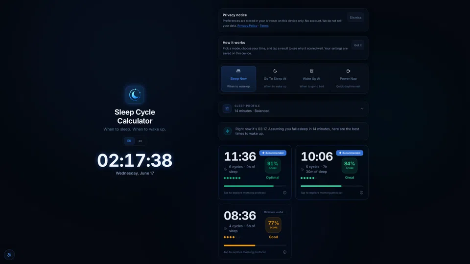 Homepage snapshot at launch