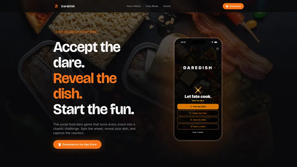 Homepage snapshot at launch